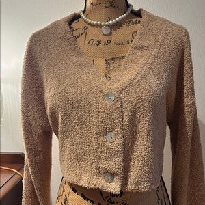 Wild Fable Tan Button-Up Cardigan
